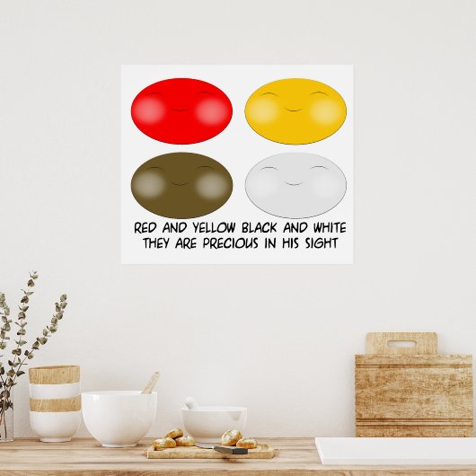 世界の小さな子どもたちを愛するイエス ポスター (キッチン)