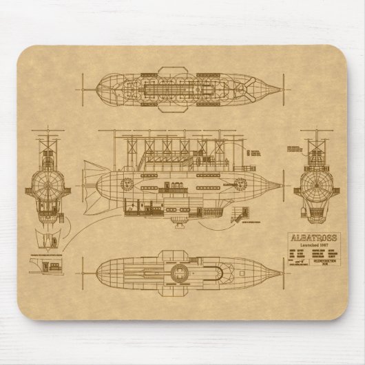 「世界の巨匠」のロブアのアルバトロス マウスパッド (正面)