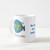 世界の市民 コーヒーマグカップ (正面左)