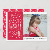 世界の平らな写真カードへの喜び シーズンカード (正面/裏面)