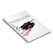 世界の平和と自由、戦争ストップが望ましい ノートブック (右側)