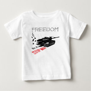 世界の平和と自由、戦争ストップが望ましい ベビーTシャツ