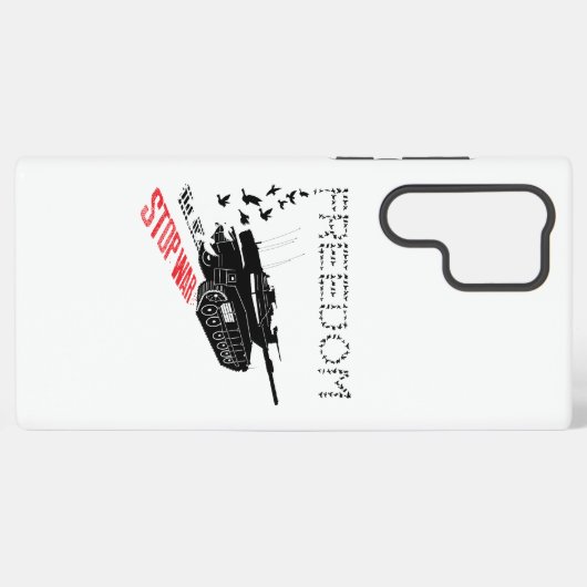 世界の平和と自由、戦争ストップが望ましい SAMSUNG GALAXYケース (裏面横)