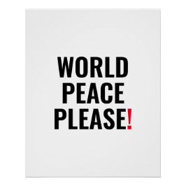 世界の平和は白い黒の赤の戦争の抗議を願う ポスター