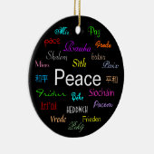世界の平和を守るブラック・セラミックオーナメント セラミックオーナメント (右)