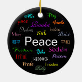 世界の平和を守るブラック・セラミックオーナメント セラミックオーナメント (裏面)