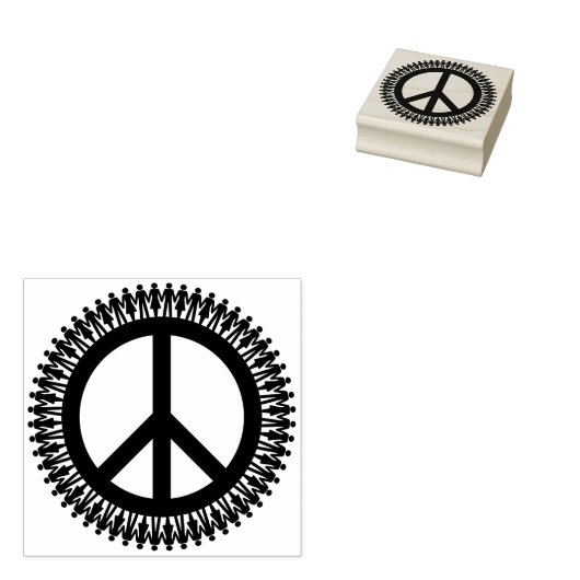 世界の平和を手にする ラバースタンプ (押印)