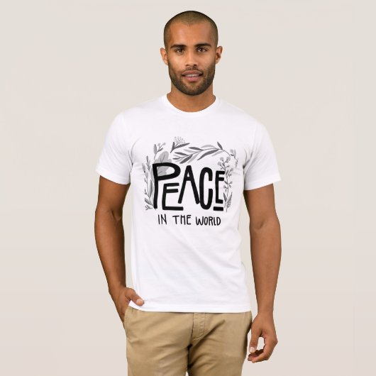 世界の平和 Tシャツ (正面フル)