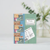 世界の幸福な退職切手 ポストカード (スタンド正面)