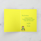 世界の幼稚園最高の先生かわいい漫画 サンキューカード (内部)