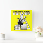 世界の建最高の築者 スクエア壁時計 (ホーム)