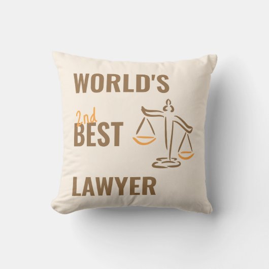 世界の弁護士最高の。同僚ギフトアイディア。弁護士 クッション (正面)