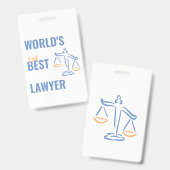 世界の弁護士最高の。同僚ギフトアイディア。弁護士 バッジ (正面&裏面)