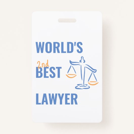 世界の弁護士最高の。同僚ギフトアイディア。弁護士 バッジ (正面)