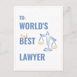 世界の弁護士最高の。同僚ギフトアイディア。弁護士 ポストカード