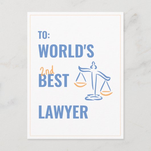 世界の弁護士最高の。同僚ギフトアイディア。弁護士 ポストカード (正面)