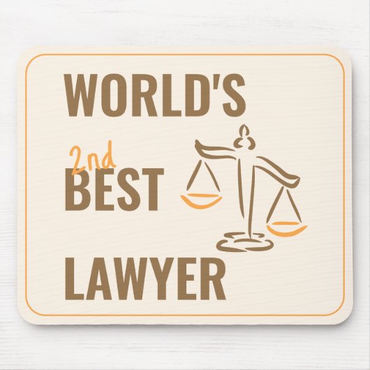 世界の弁護士最高の。同僚ギフトアイディア。弁護士 マウスパッド (正面)
