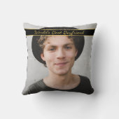 世界の彼氏最高の撮影装飾用クッション クッション (裏面)