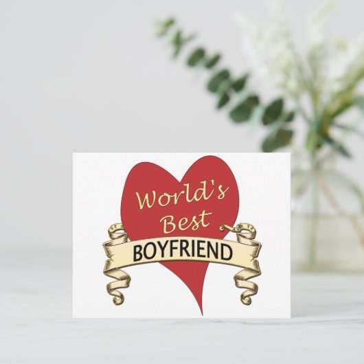 世界の彼氏最高の ポストカード (スタンド正面)