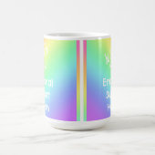 世界の心最高の的支えに人間の虹 コーヒーマグカップ (中央)