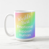 世界の心最高の的支えに人間の虹 コーヒーマグカップ (左)