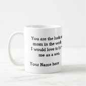 世界の息子でルーキestママからのママへの贈り物 コーヒーマグカップ (左)