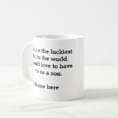 世界の息子 – ルッキエストパパからのパパのためのギフト コーヒーマグカップ (正面左)