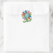 世界の愛の花シール ラウンドシール (バッグ)