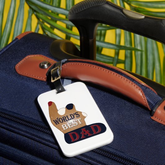 世界の愛国最高のパパ ラゲッジタグ (正面インサイチュ1)