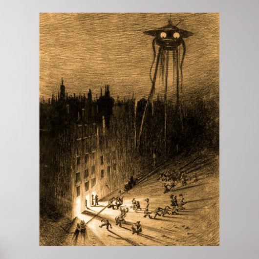 世界の戦争と酔った群衆 ポスター (正面)