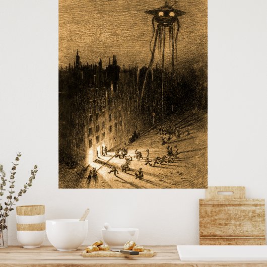 世界の戦争と酔った群衆 ポスター (キッチン)