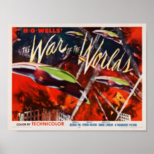 世界の戦争レトロサイエンスフィクション映画HG Wells Vi ポスター