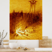 世界の戦争H G Wells Alvim Corera 1906 ポスター (キッチン)