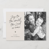 世界の手書き宗教クリスマスへの喜び シーズンカード (正面)