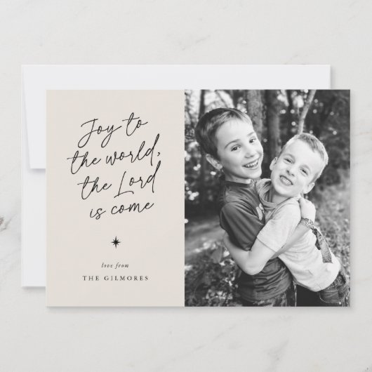 世界の手書き宗教クリスマスへの喜び シーズンカード (正面)