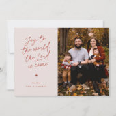 世界の手書き宗教クリスマスへの喜び シーズンカード (正面)