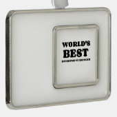 世界の投最高の資銀行家 シルバープレートフレームオーナメント (右)