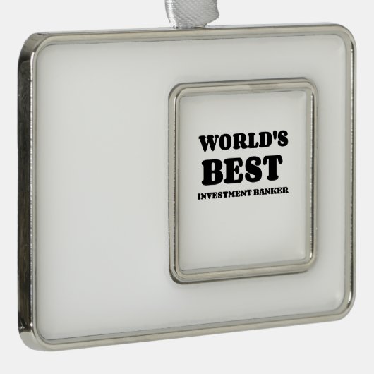 世界の投最高の資銀行家 シルバープレートフレームオーナメント (右)