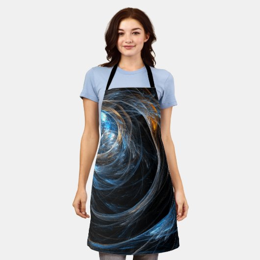 世界の抽象芸術アートエプロン エプロン (着用した状態)