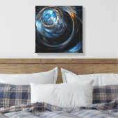 世界の抽象芸術アートブラック&ホワイト キャンバスプリント (インサイチュ (寝室))