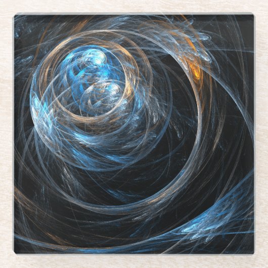 世界の抽象芸術 ガラスコースター (正面)