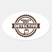 世界の探偵最高の 楕円形シール (正面)