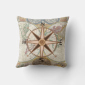 世界の探検家のコンパス面図 クッション (裏面)