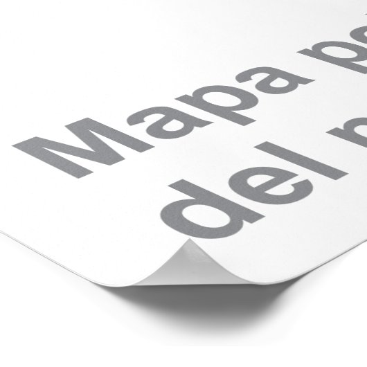 世界の政治地図 ポスター (角)