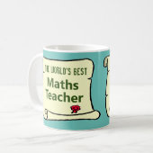 世界の数学最高のの先生。 コーヒーマグカップ (正面左)