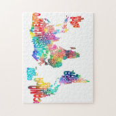 世界の文字地図 ジグソーパズル (縦)