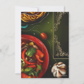 世界の料理を巡るディナーパーティーのフードツアー 招待状 (裏面)