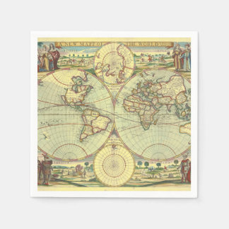 世界の新しい地図 – Atlas スタンダードカクテルナプキン