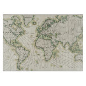 世界の方位角 カッティングボード (正面)