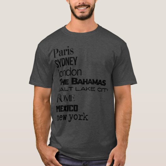 世界の旅先 ヴィンテージ Tシャツ (正面)